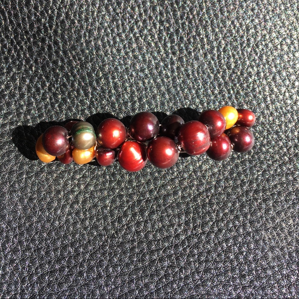 Pearl wrapped barrette
